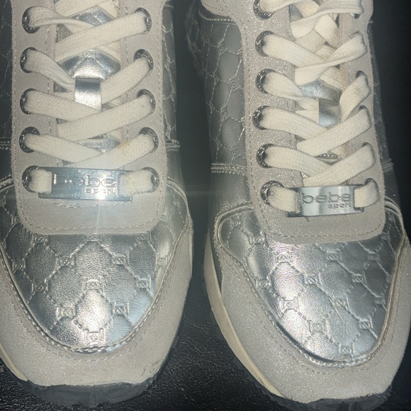 Bebe Silver Quilted Sneakers - Picture 2 of 8